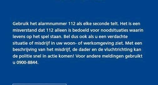Wanneer bel je 112